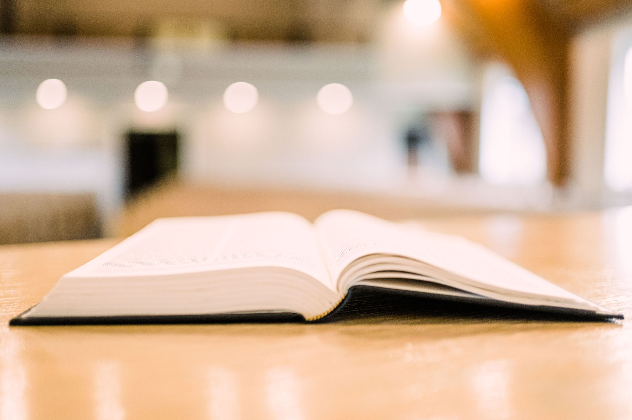 An open Bible in the Redeeming Grace sanctuary